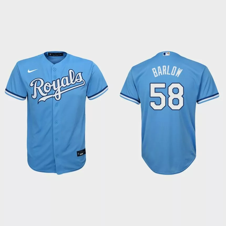 Youth Kansas City Royals Scott Barlow Light Blue Replica Jersey