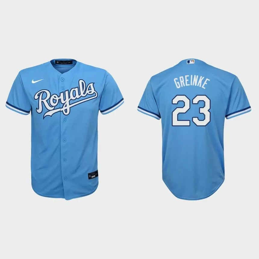 Youth Kansas City Royals Zack Greinke Light Blue Replica Jersey