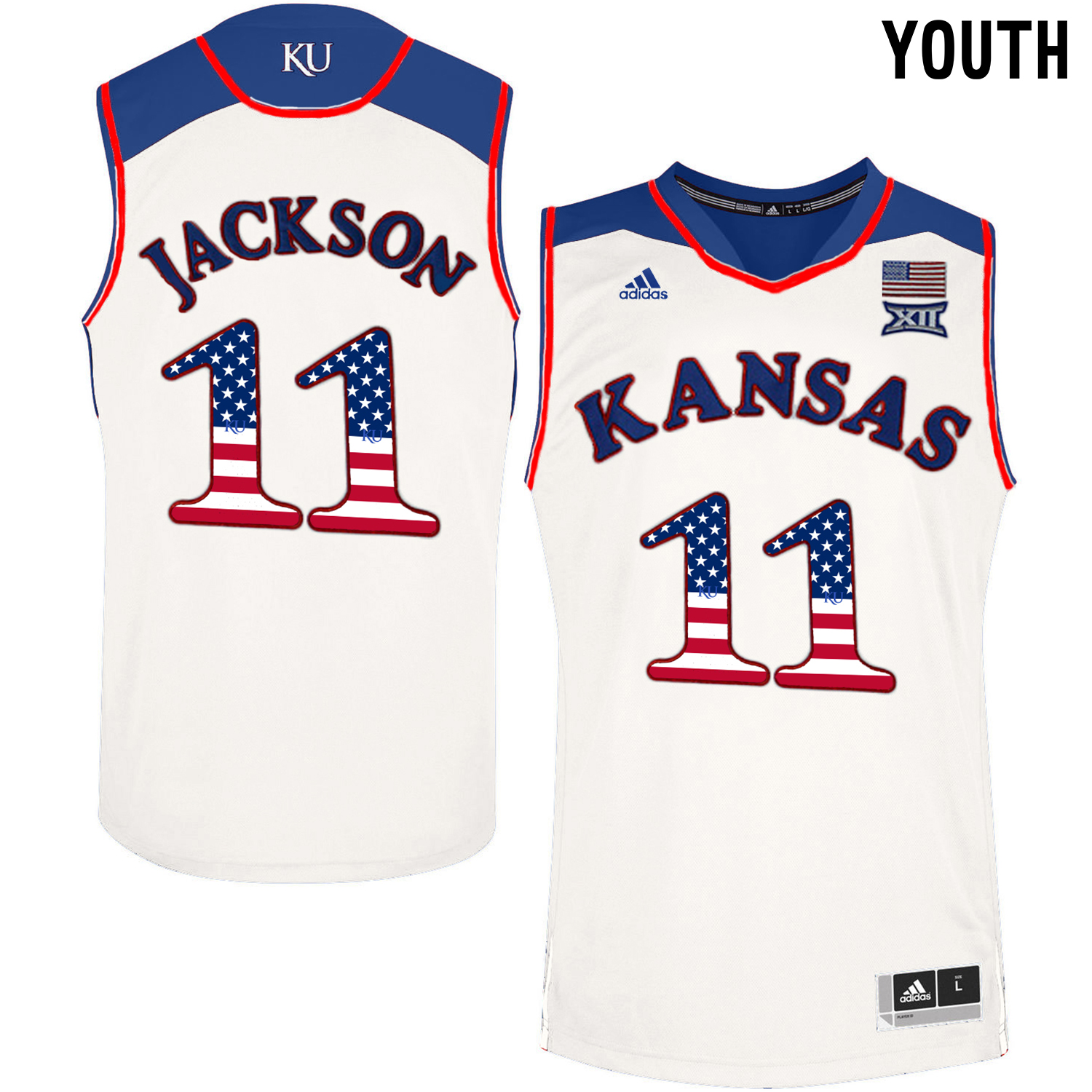 Youth Kansas Jayhawks White Josh Jackson College Basketball Jersey