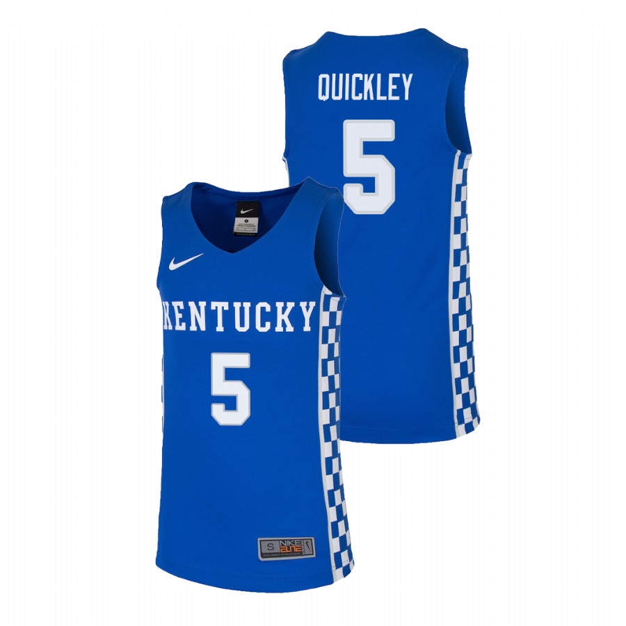 Youth Kentucky Wildcats Immanuel Quickley College Basketball Jersey Royal