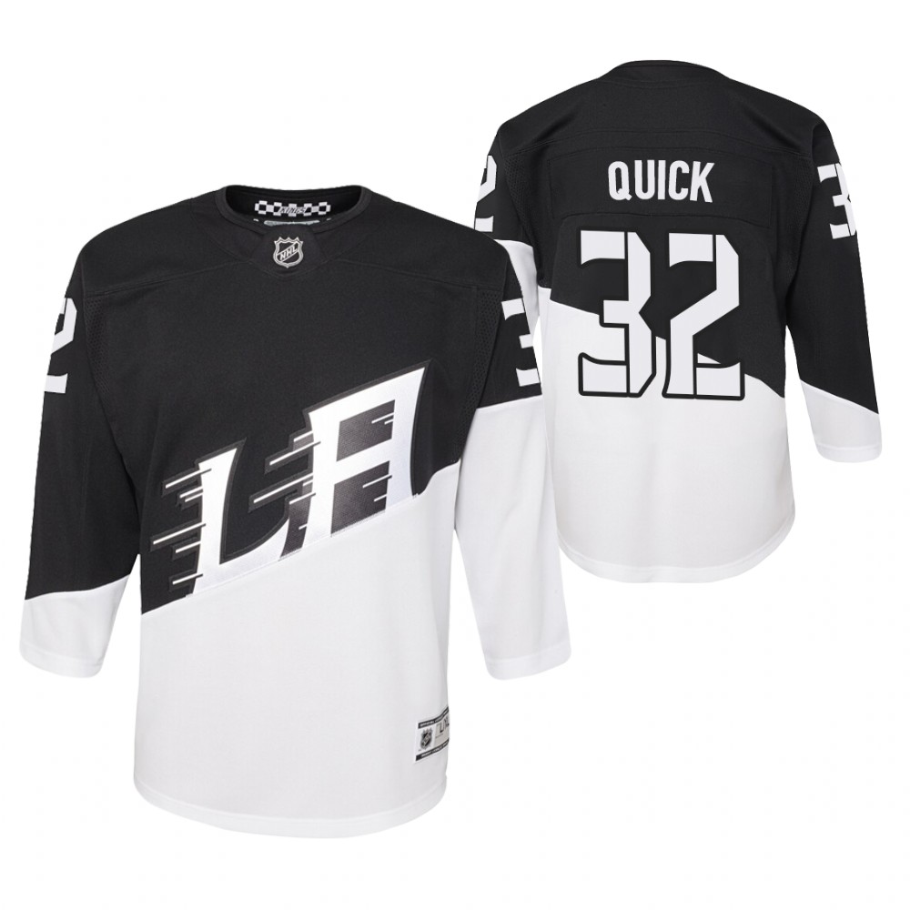 Youth Kings #32 Jonathan Quick Black 2020 Stadium Series Premier Player Jersey