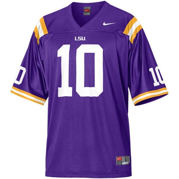 Youth LSU Tigers #10 Joseph Addai Purple Football Jersey