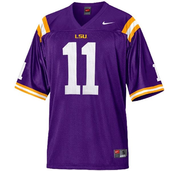 Youth LSU Tigers #11 Spencer Ware Purple Football Jersey