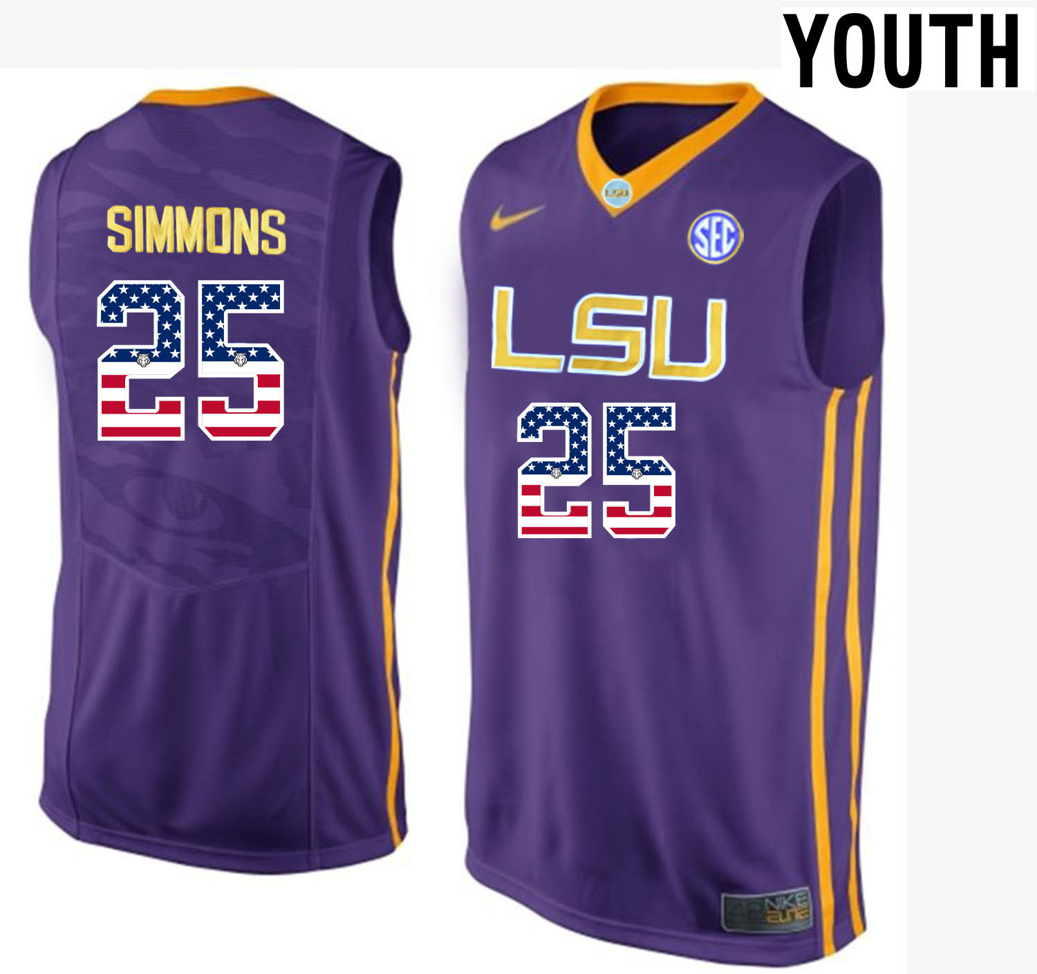 Youth LSU Tigers Purple Ben Simmons College Basketball Jersey