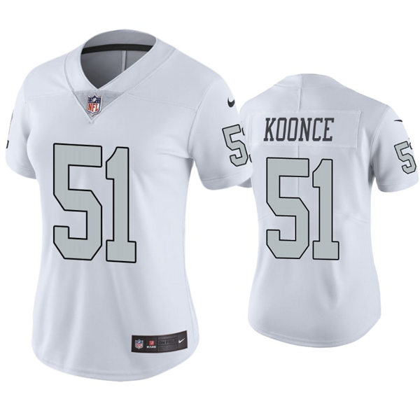 Youth Las Vegas Raiders #51 Malcolm Koonce Stitched Nike White Color Rush Jerse
