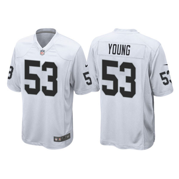 Youth Las Vegas Raiders #53 Kenny Young Nike White Limited Jersey