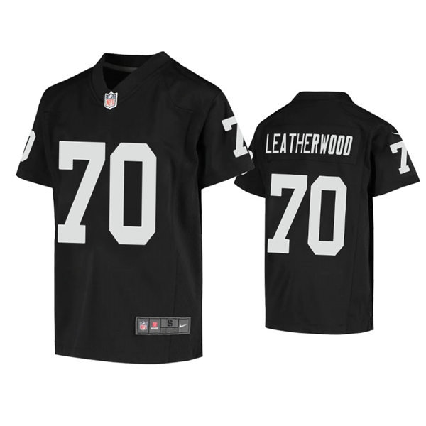 Youth Las Vegas Raiders #70 Alex Leatherwood Stitched Nike Black Jersey