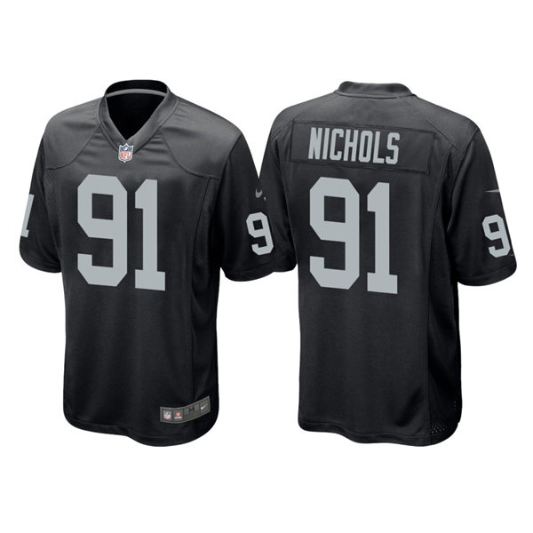 Youth Las Vegas Raiders #91 Bilal Nichols Nike Black Limited Jersey