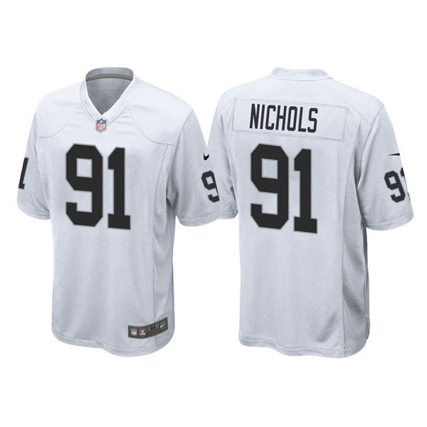 Youth Las Vegas Raiders #91 Bilal Nichols Nike White Limited Jersey