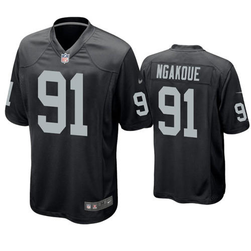 Youth Las Vegas Raiders #91 Yannick Ngakoue Black Jersey