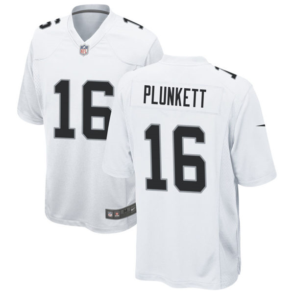 Youth Las Vegas Raiders Retired Player #16 Jim Plunkett Nike White Vapor Limited Jersey