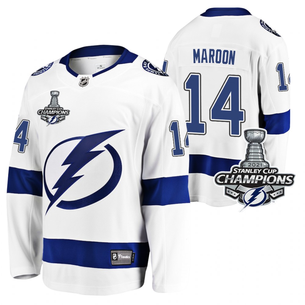 Youth Lightning 2021 Stanley Cup Champions Patrick Maroon White Jersey