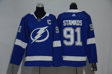Youth Lightning 91 Steven Stamkos Blue Youth Adidas Jersey