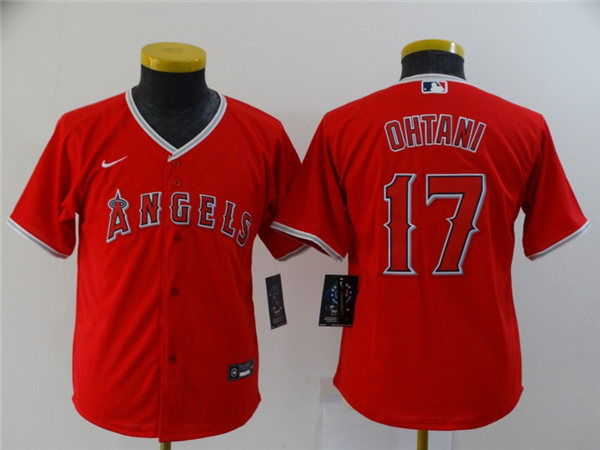 Youth Los Angeles Angels #17 Shohei Ohtani Stitched Nike Red Jersey