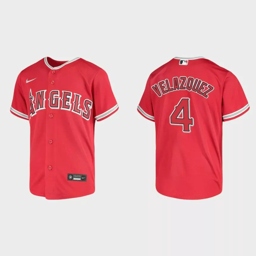 Youth Los Angeles Angels Andrew Velazquez Red Replica Jersey