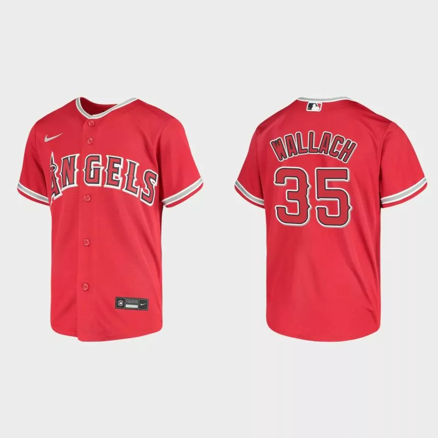 Youth Los Angeles Angels Chad Wallach Red Replica Jersey