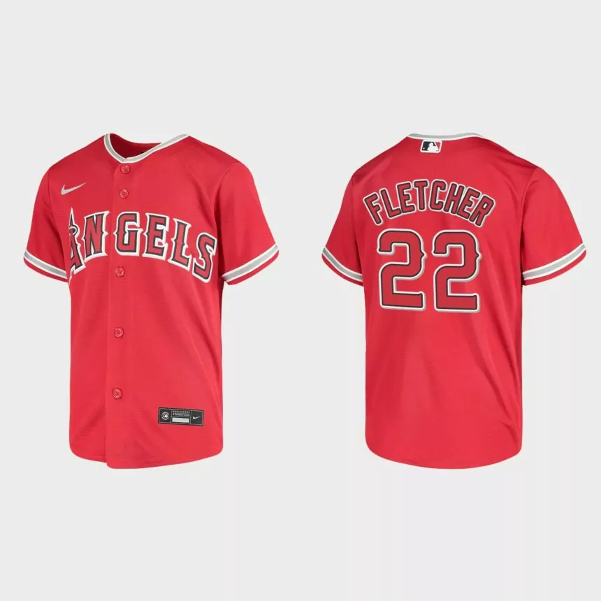 Youth Los Angeles Angels David Fletcher Red Replica Jersey