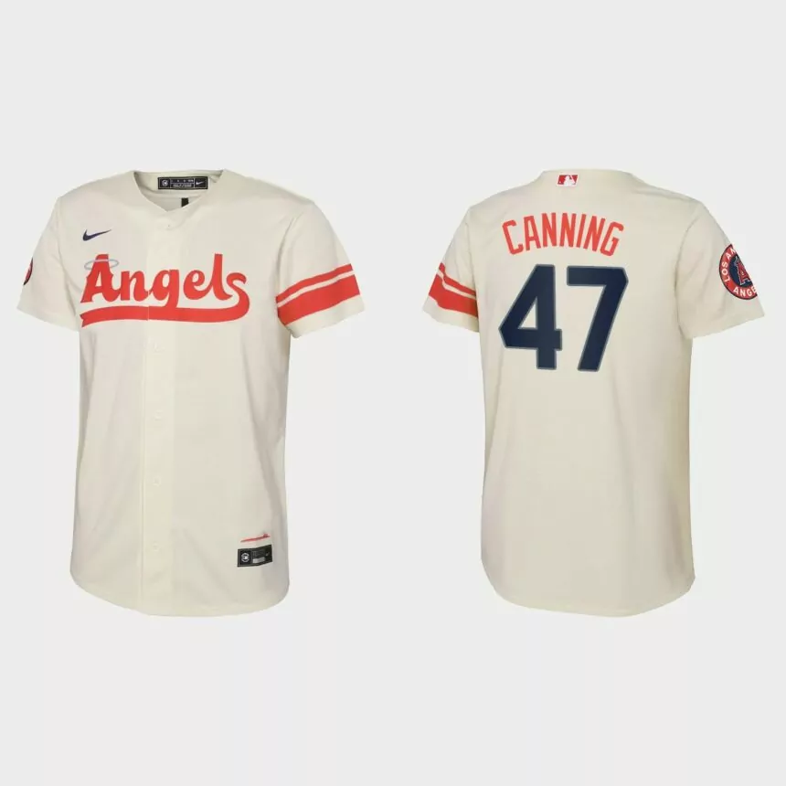 Youth Los Angeles Angels Griffin Canning Cream 2022 City Connect Replica Jersey