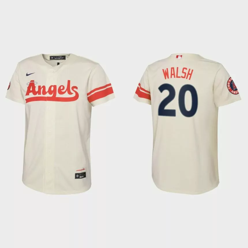 Youth Los Angeles Angels Jared Walsh Cream 2022 City Connect Replica Jersey