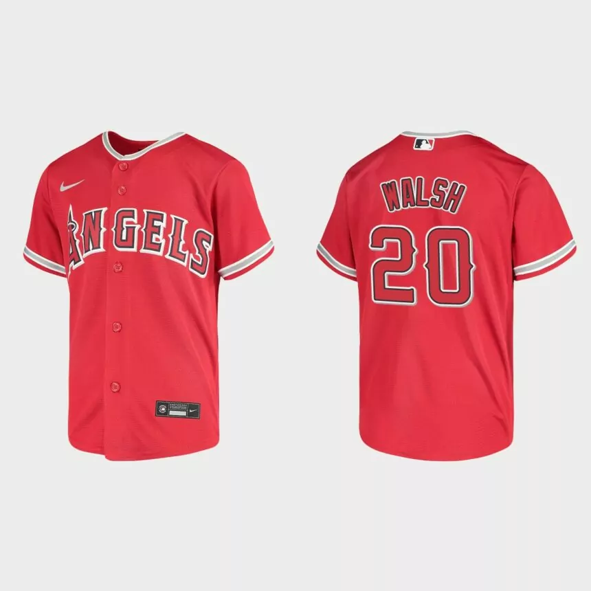Youth Los Angeles Angels Jared Walsh Red Replica Jersey