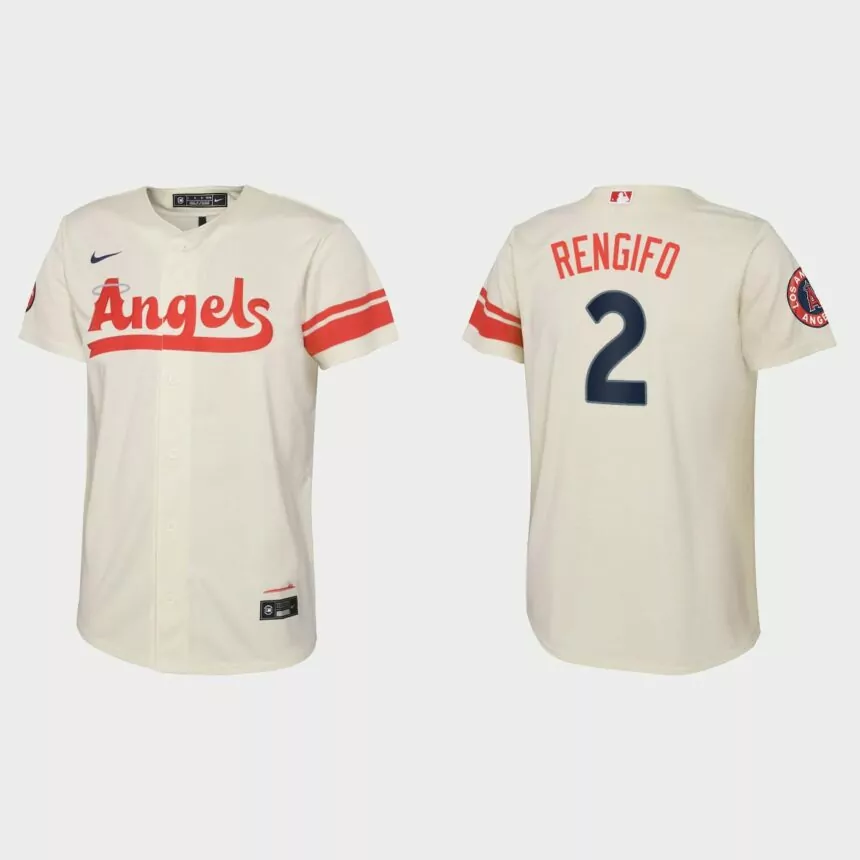 Youth Los Angeles Angels Luis Rengifo Cream 2022 City Connect Replica Jersey