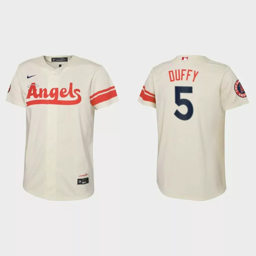 Youth Los Angeles Angels Matt Duffy Cream 2022 City Connect Replica Jersey