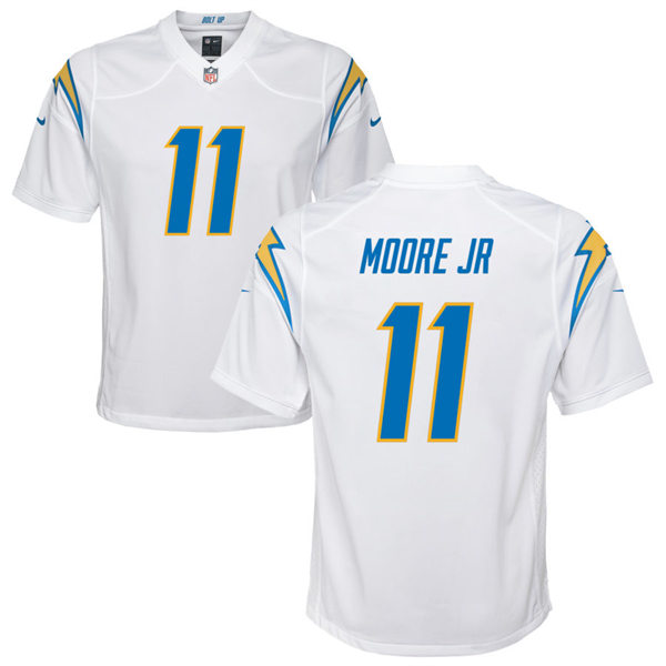 Youth Los Angeles Chargers #11 Jason Moore Jr Nike White Limited Jersey