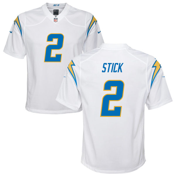 Youth Los Angeles Chargers #2 Easton Stick Nike White Limited Jersey