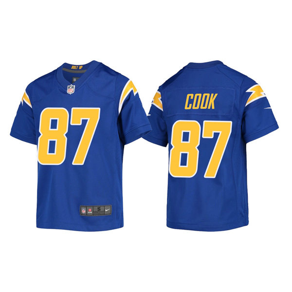 Youth Los Angeles Chargers #87 Jared Cook Nike Royal Gold 2nd Alternate Limited Jersey