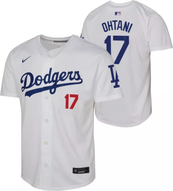 Youth Los Angeles Dodgers #17 Shohei Ohtani Nike White Home CoolBase Player Jersey