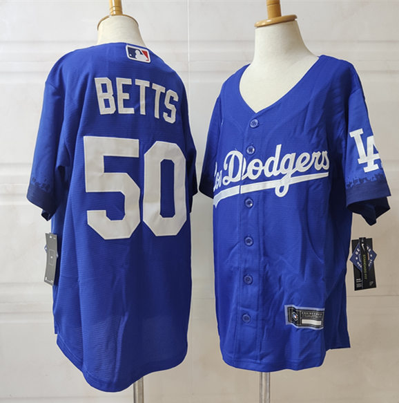 Youth Los Angeles Dodgers #50 Mookie Betts Nike Royal 2021 MLB City Connect Jersey1