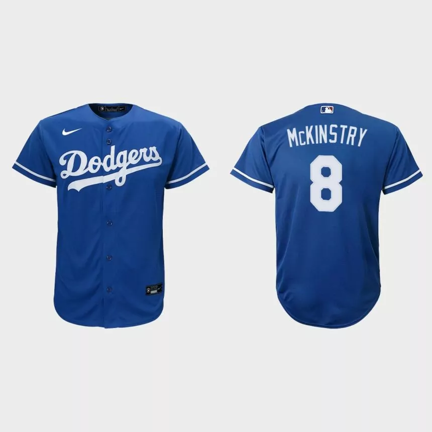 Youth Los Angeles Dodgers #8 Zach McKinstry Royal Replica Alternate Jersey