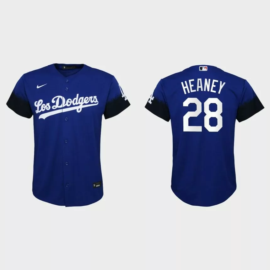 Youth Los Angeles Dodgers Andrew Heaney Royal City Connect Replica Jersey