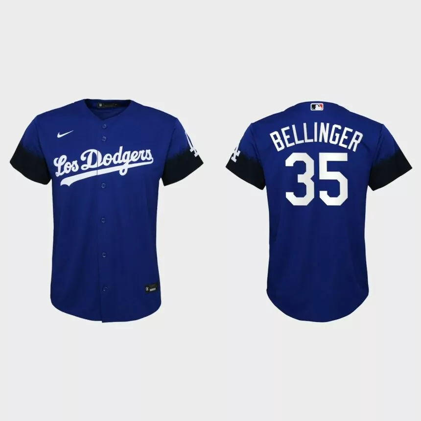 Youth Los Angeles Dodgers Cody Bellinger Royal 2021 City Connect Replica Jersey