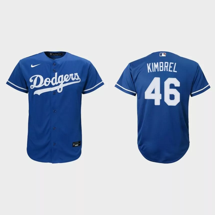 Youth Los Angeles Dodgers Craig Kimbrel Royal Replica Alternate Jersey