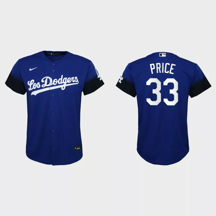 Youth Los Angeles Dodgers David Price Royal 2021 City Connect Replica Jersey