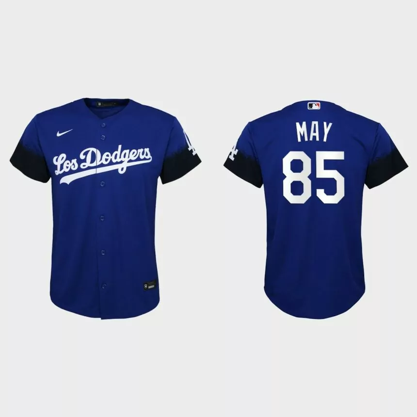 Youth Los Angeles Dodgers Dustin May Royal 2021 City Connect Replica Jersey