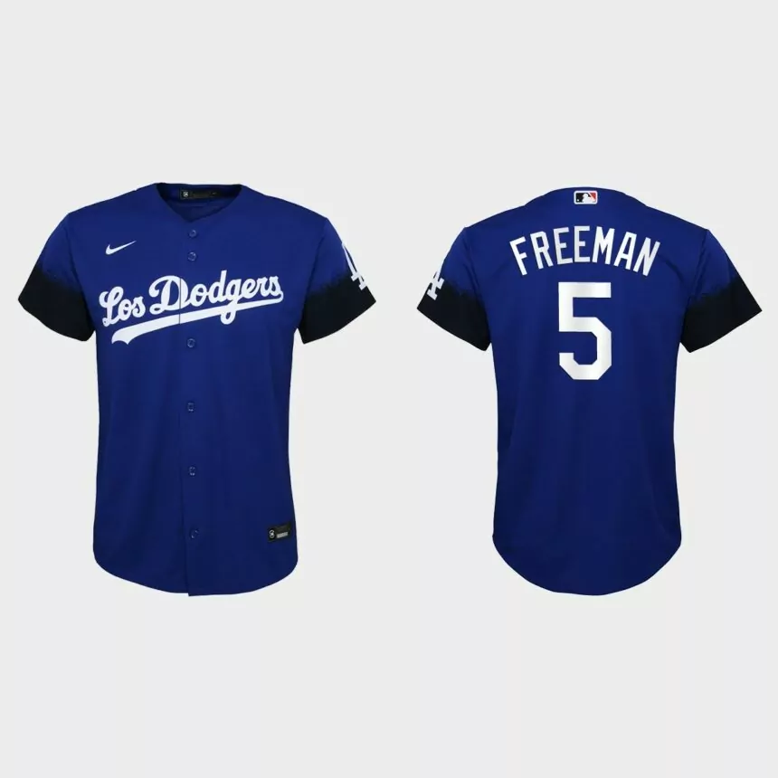 Youth Los Angeles Dodgers Freddie Freeman Royal City Connect Replica Jersey