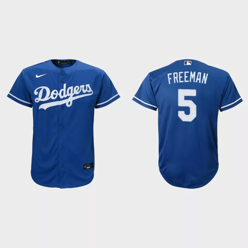 Youth Los Angeles Dodgers Freddie Freeman Royal Replica Alternate Jersey