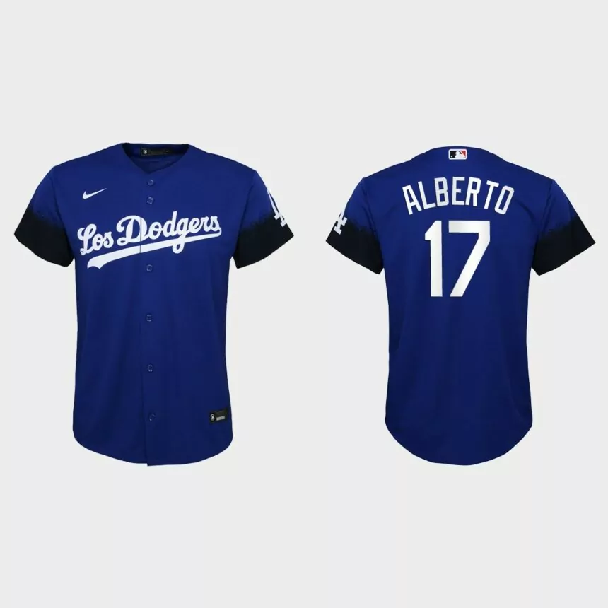 Youth Los Angeles Dodgers Hanser Alberto Royal City Connect Replica Jersey