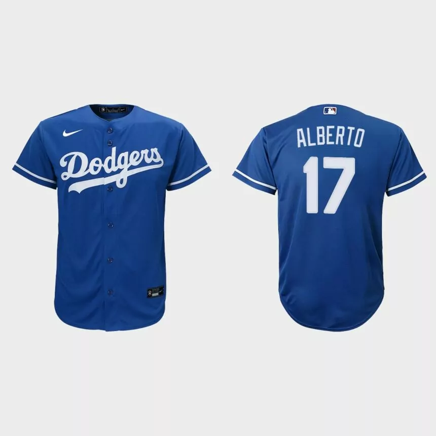 Youth Los Angeles Dodgers Hanser Alberto Royal Replica Alternate Jersey