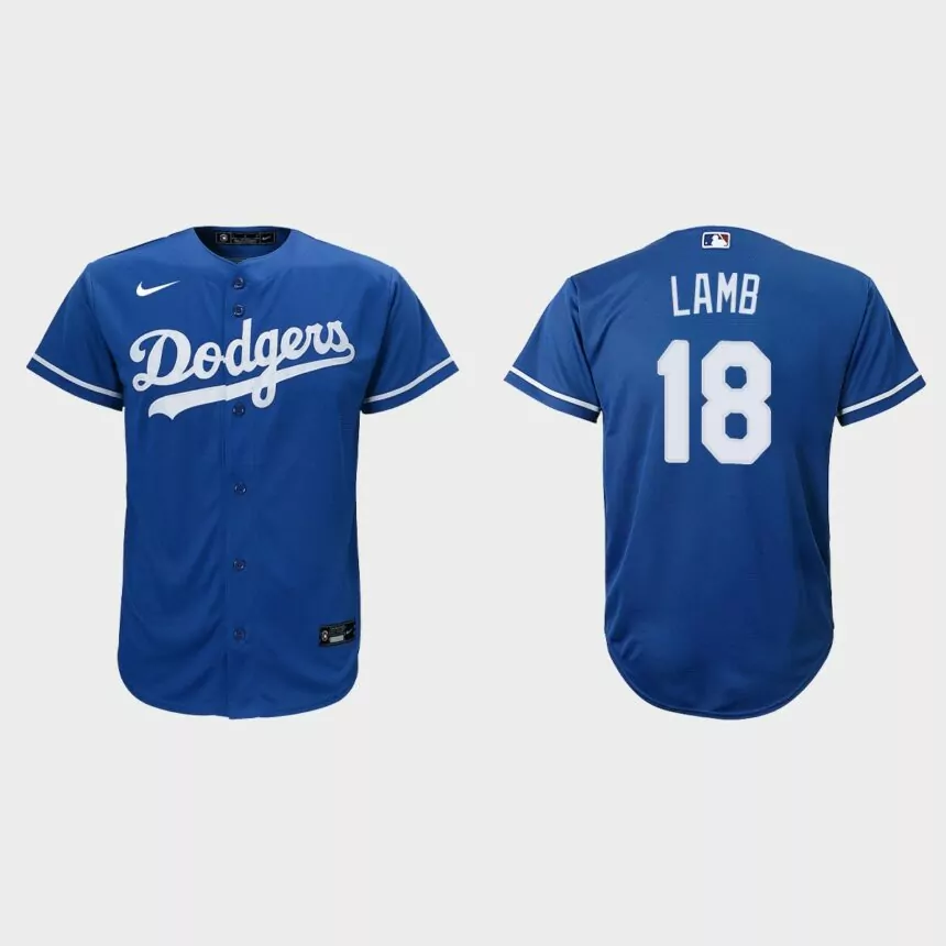 Youth Los Angeles Dodgers Jake Lamb Royal Replica Alternate Jersey