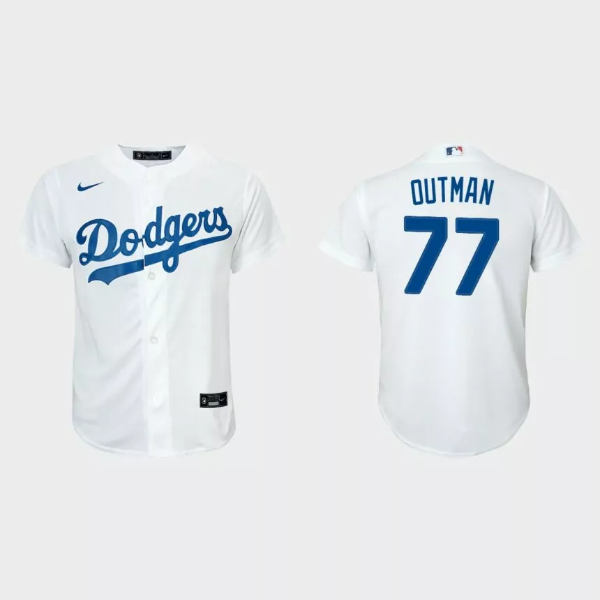 Youth Los Angeles Dodgers James Outman White Replica Home Jersey