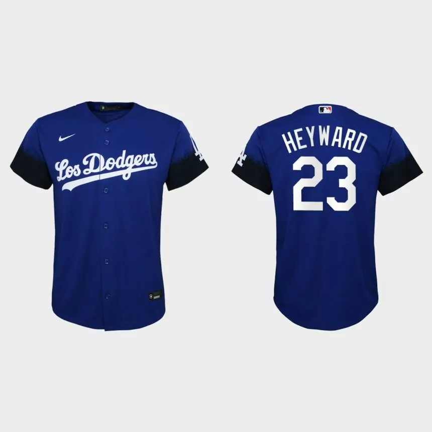 Youth Los Angeles Dodgers Jason Heyward Royal City Connect Replica Jersey