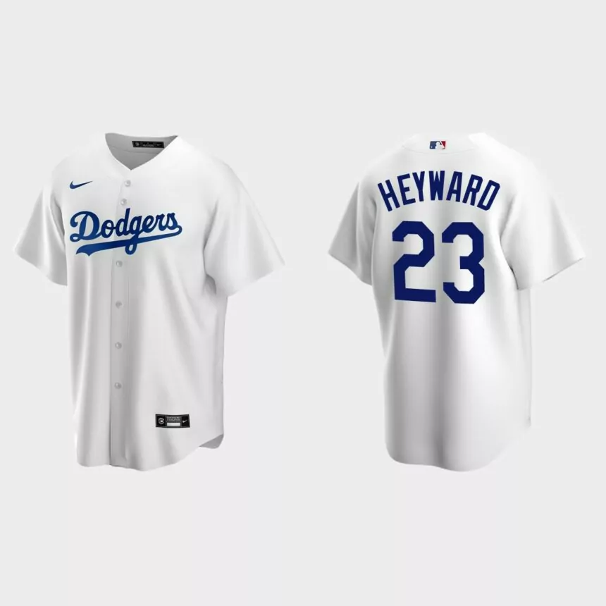 Youth Los Angeles Dodgers Jason Heyward White Replica Home Jersey