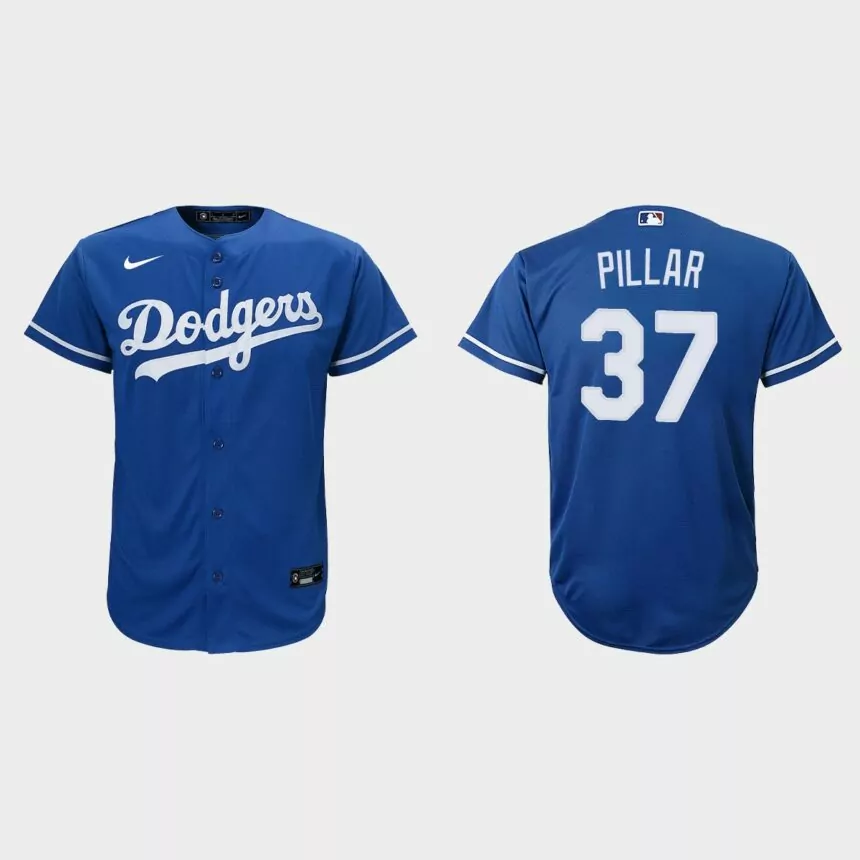 Youth Los Angeles Dodgers Kevin Pillar Royal Replica Alternate Jersey的副本