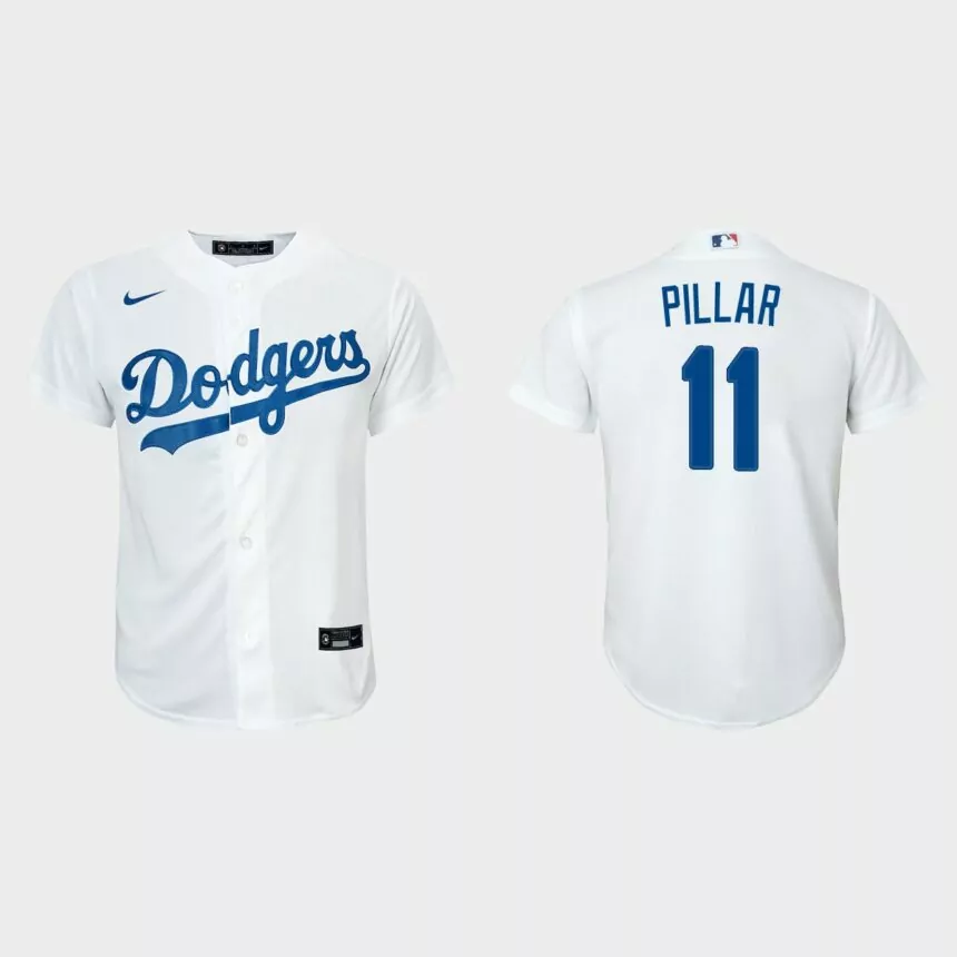 Youth Los Angeles Dodgers Kevin Pillar White Replica Home Jersey