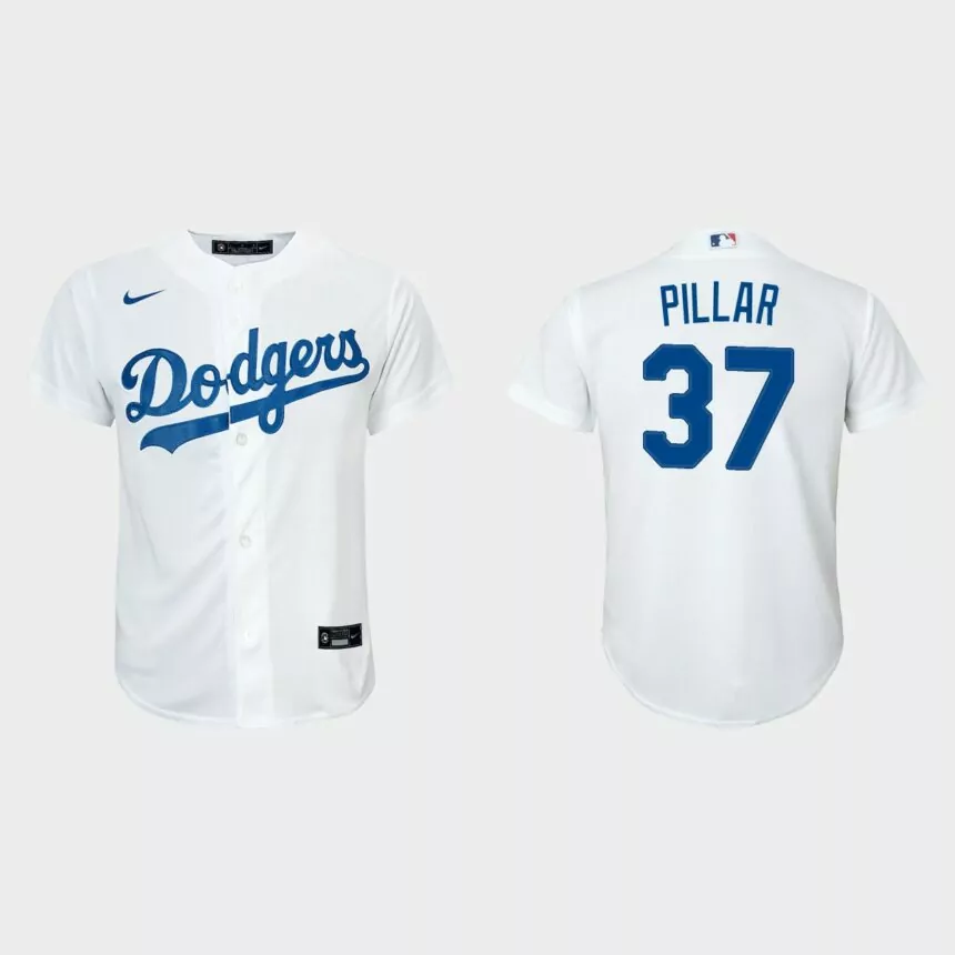 Youth Los Angeles Dodgers Kevin Pillar White Replica Home Jersey的副本