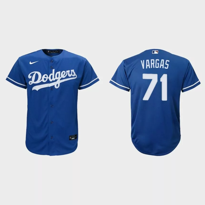 Youth Los Angeles Dodgers Miguel Vargas Royal Replica Alternate Jersey