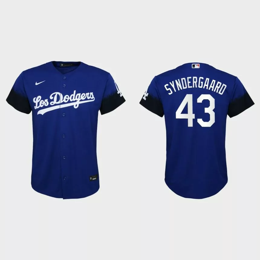 Youth Los Angeles Dodgers Noah Syndergaard Royal City Connect Replica Jersey